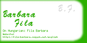 barbara fila business card